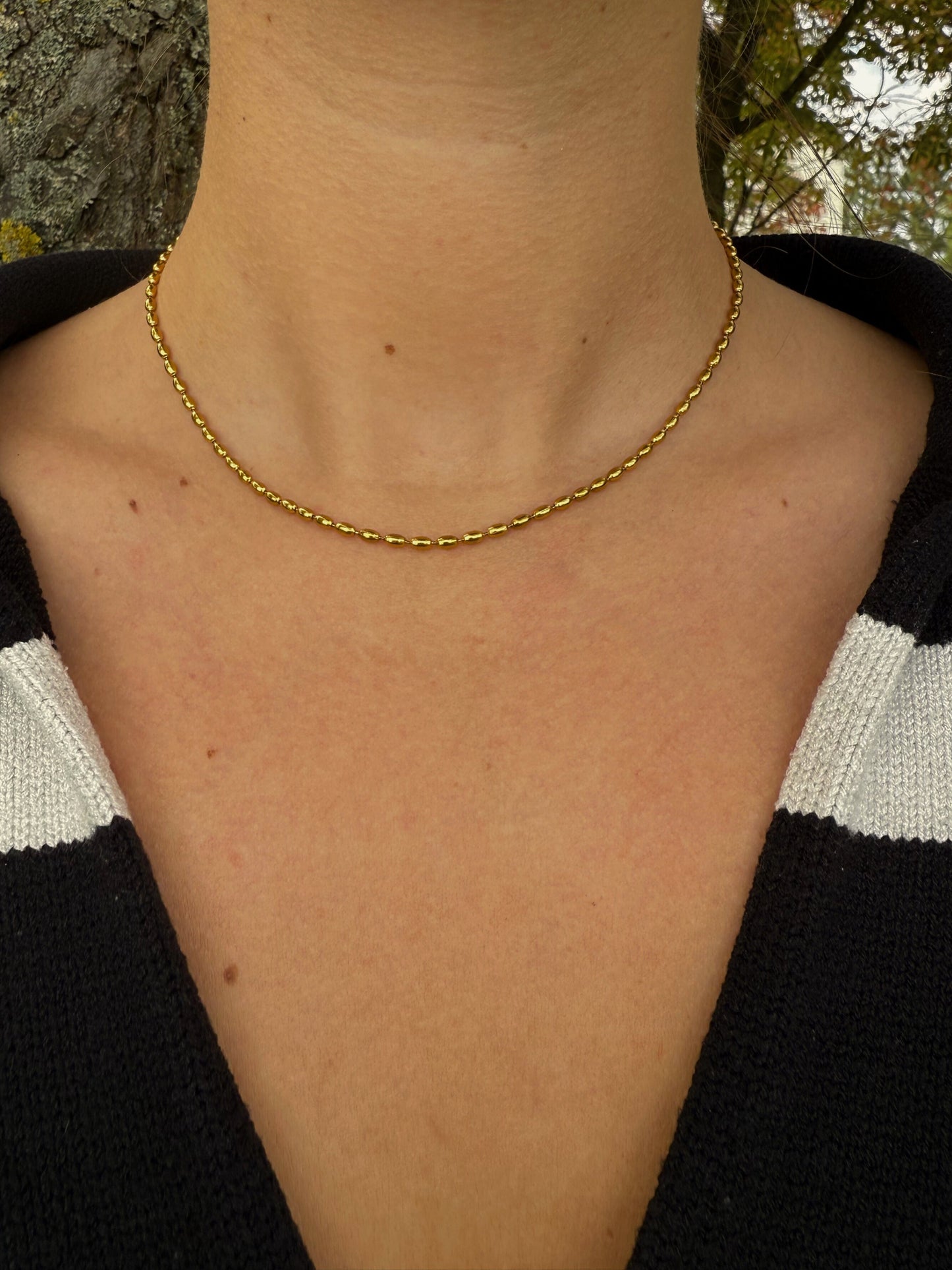 Golden Pearl Kette