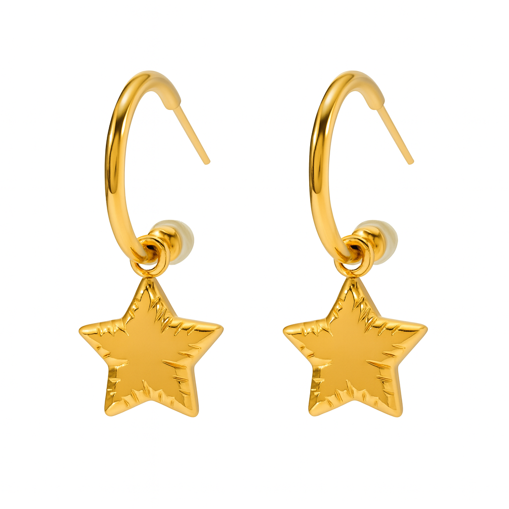 Golden Star Ohrringe