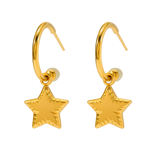 Golden Star Ohrringe